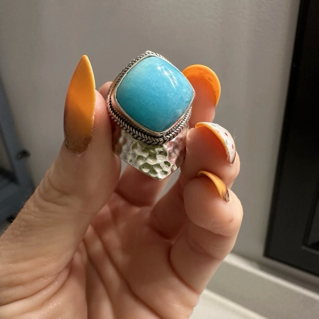 Promise Of Grace Ring In Amazonite Size 6 Sarda Ring
